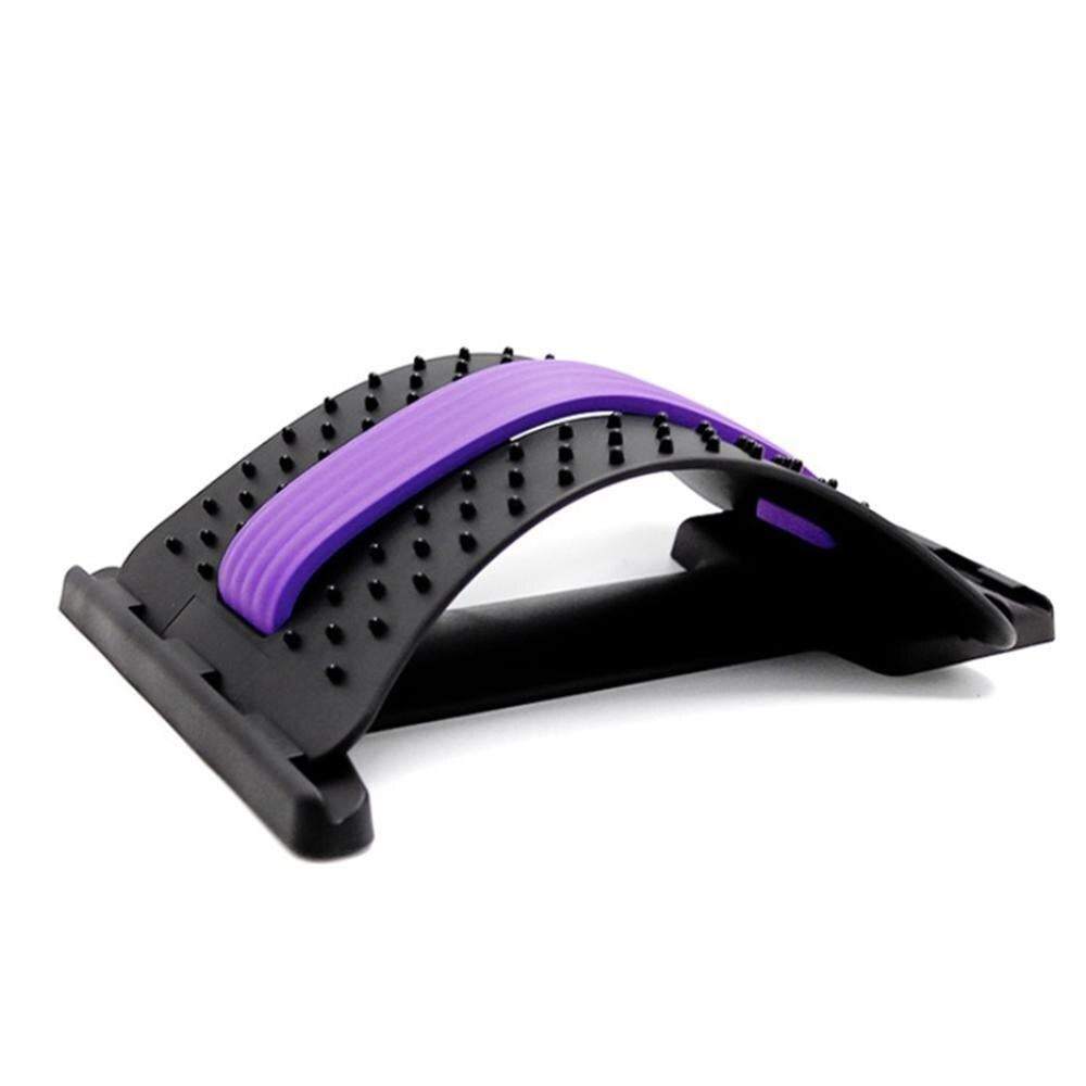 Back pain relief massage stretcher with adjustable arch and acupressure nodes for spinal support and posture correction
